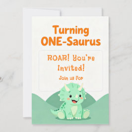 Dinosaur Birthday Party Invitation 招待状