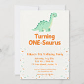 Dinosaur Birthday Party Invitation 招待状 (裏面)