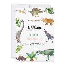 Dinosaur Birthday Party Invitation 
