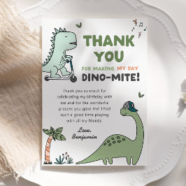 Dinosaur Birthday Party Thank you Card 招待状