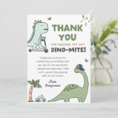 Dinosaur Birthday Party Thank you Card 招待状 (スタンド正面)