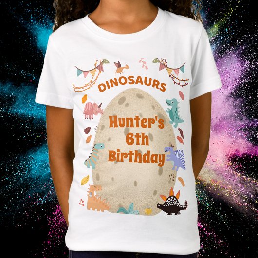 Dinosaur Birthday Party with Giant Dino Egg Tシャツ