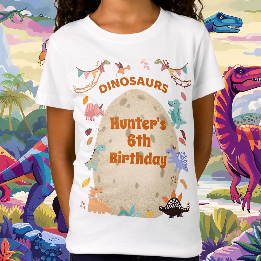 Dinosaur Birthday Party with Giant Dino Egg Tシャツ