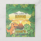 Dinosaur Birthday Place Card | Cute Dino Name Tent プレイスカード (外部開封)