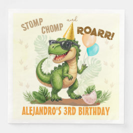 Dinosaur Birthday - Stomp Chomp Roar T-Rex Birthda