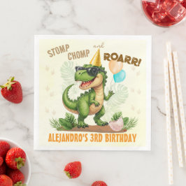 Dinosaur Birthday - Stomp Chomp Roar T-Rex Birthda
