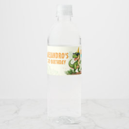 Dinosaur Birthday - Stomp Chomp Roar T-Rex Birthda ペットボトルラベル