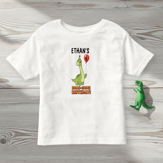 Dinosaur Birthday T-Shirt - Your Child's Custom  トドラーTシャツ