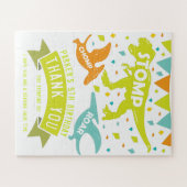 Dinosaur Birthday Thank you Favors ジグソーパズル (横)