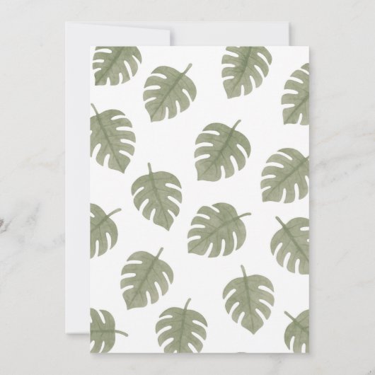 Dinosaur Birthday  Three Rex Boy 招待状 (裏面)