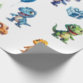 Dinosaur Birthday Wrapping Paper ラッピングペーパー (角)