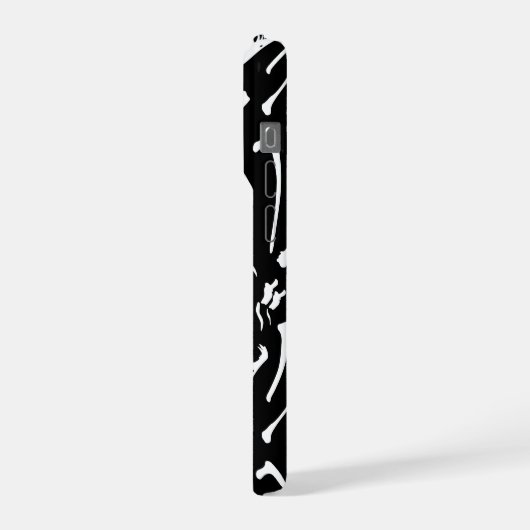 Dinosaur Bones (Black) iPhoneケース (左側面)