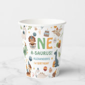 Dinosaur Boy 1st Birthday One A-Saurus Dino 紙コップ (正面)