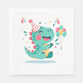 Dinosaur Boys Birthday Napkins | Party Tableware スタンダードランチョンナプキン