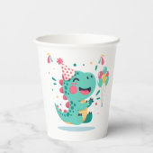 Dinosaur Boys Birthday Paper Cup | Party Tableware 紙コップ (裏面)
