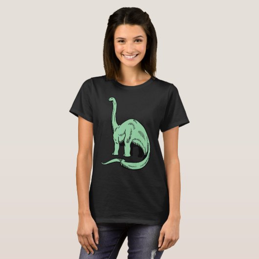 Dinosaur Brontosaurus Cute Prehistoric Foot Dino f Tシャツ (正面フル)