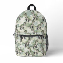 Dinosaur Camouflage Green Backpack