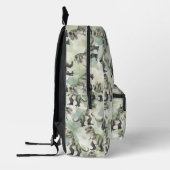 Dinosaur Camouflage Green Backpack プリントバックパック (左)