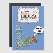 Dinosaur Card /Funny birthday card/ (正面/裏面)