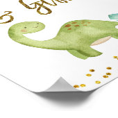 Dinosaur Cards and Gifts Sign ポスター (角)