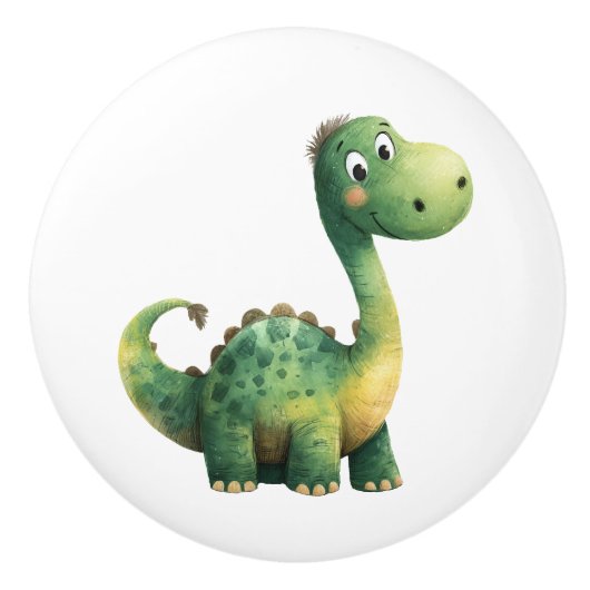 Dinosaur Ceramic Drawer Pull for Kids Nursery セラミックノブ (正面)