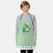 Dinosaur Chef Kids Apron エプロン (着用した状態)