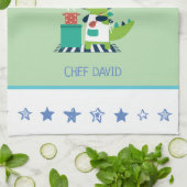 Dinosaur Chef Kitchen Towel キッチンタオル (折り畳み)