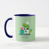 Dinosaur Chef Personalized Mug マグカップ (左)