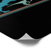 Dinosaur Chicken Evolution Funny Vintage Retro 70s ポスター (角)