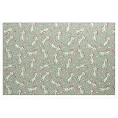 Dinosaur Christmas Boy Santa Claus Dino T-Rex Sage ファブリック (ファットクウォーター)