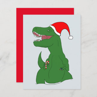 Dinosaur Christmas Holiday Card シーズンカード
