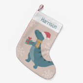 Dinosaur Christmas Stocking スモールクリスマスストッキング (正面 (吊り時))