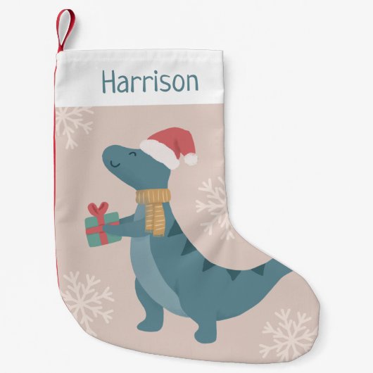 Dinosaur Christmas Stocking スモールクリスマスストッキング (正面)