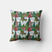 Dinosaur Christmas T-Rex Santa クッション (裏面)