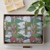 Dinosaur Christmas T-Rex Santa 薄葉紙 (ギフト)