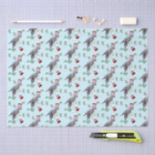 Dinosaur Christmas Tissue Paper 薄葉紙 (クラフト)