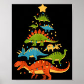 Dinosaur Christmas Tree Dino Trex Dinosaur Lover C ポスター (正面)