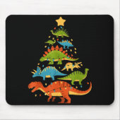 Dinosaur Christmas Tree Dino Trex Dinosaur Lover C マウスパッド (正面)