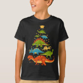Dinosaur Christmas Tree Dino Trex Dinosaur Lover C Tシャツ (正面)