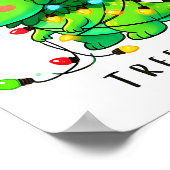 Dinosaur Christmas Tree Rex Pajamas Men Boys Xmas  ポスター (角)