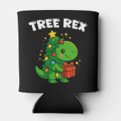 Dinosaur Christmas Tree T-Rex Cute Dino Xmas Party 缶クーラー (裏面)