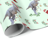 Dinosaur Christmas Wrapping Paper Roll ラッピングペーパー (ロールコーナー)