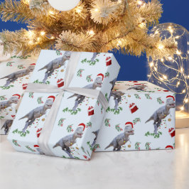 Dinosaur Christmas Wrapping Paper Roll ラッピングペーパー
