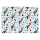 Dinosaur Christmas Wrapping Paper Roll ラージペーパーバッグ (正面)