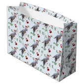 Dinosaur Christmas Wrapping Paper Roll ラージペーパーバッグ (裏面アングル)