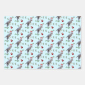 Dinosaur Christmas Wrapping Paper Sheets  ラッピングペーパーシート (正面)