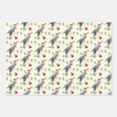 Dinosaur Christmas Wrapping Paper Sheets  ラッピングペーパーシート (正面3)