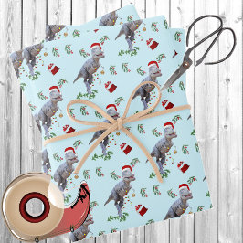 Dinosaur Christmas Wrapping Paper Sheets  ラッピングペーパーシート