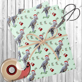 Dinosaur Christmas Wrapping Paper Sheets  ラッピングペーパーシート