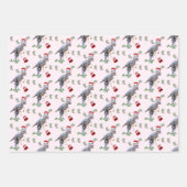 Dinosaur Christmas Wrapping Paper Sheets ラッピングペーパーシート (正面)